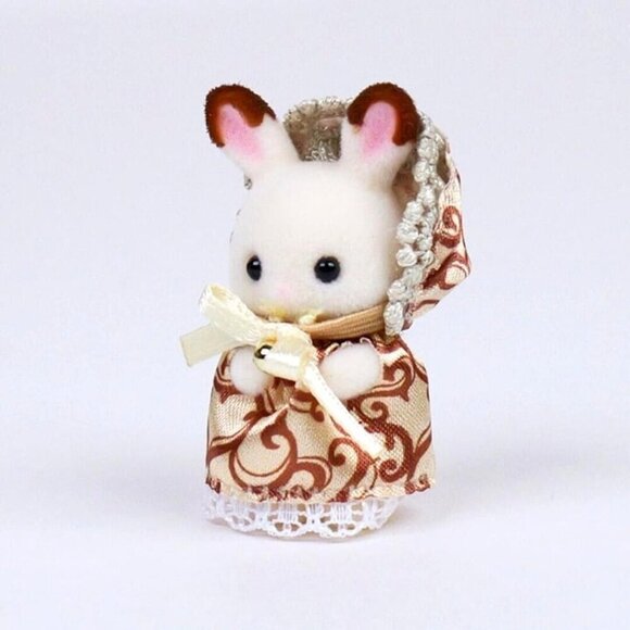 Calico Critters Sylvanian Families C-74 Chocolate Rabbit Baby - Anniversary Ed - Picture 3 of 7